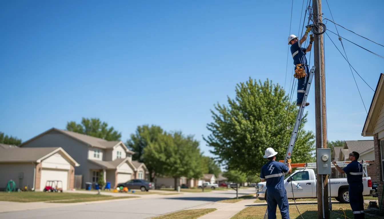 Residential electrician providing installation services in Park City, KS